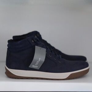 ECCO Men Bypath Nubuck Tred Sneakers Boots Marine Night Sky Navy Blue EU 43